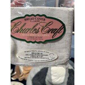 Cross Stitch Fabric Bread Cover Off White 14 Count 18"x18" E-Z USA Charles Craft